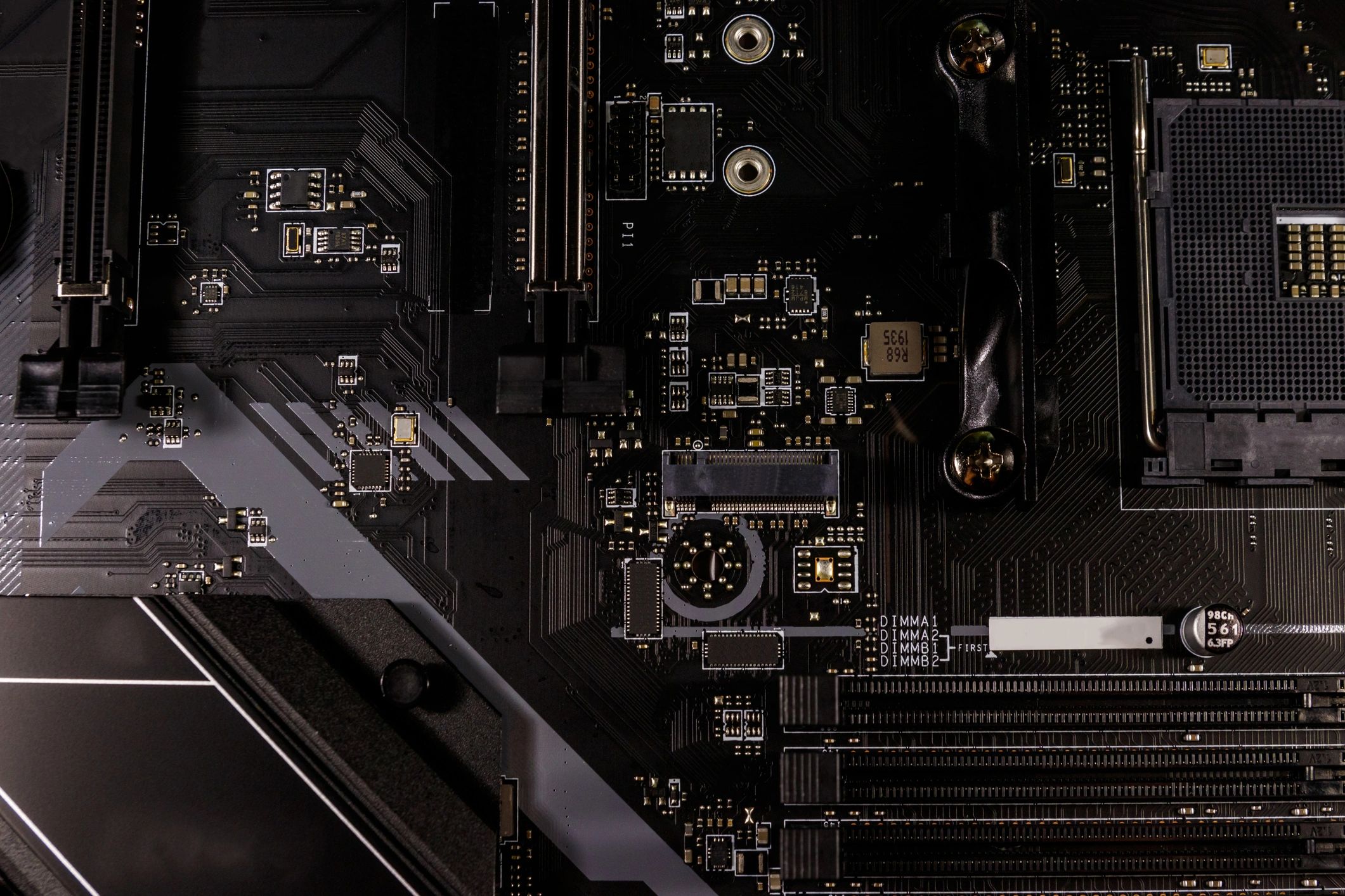 Close-up motherboard hardware for budget GPU comparison section